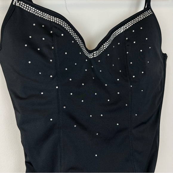 Victoria's Secret Corset Women's Black Rhinestone Embellished 34C - Picture 3 of 7